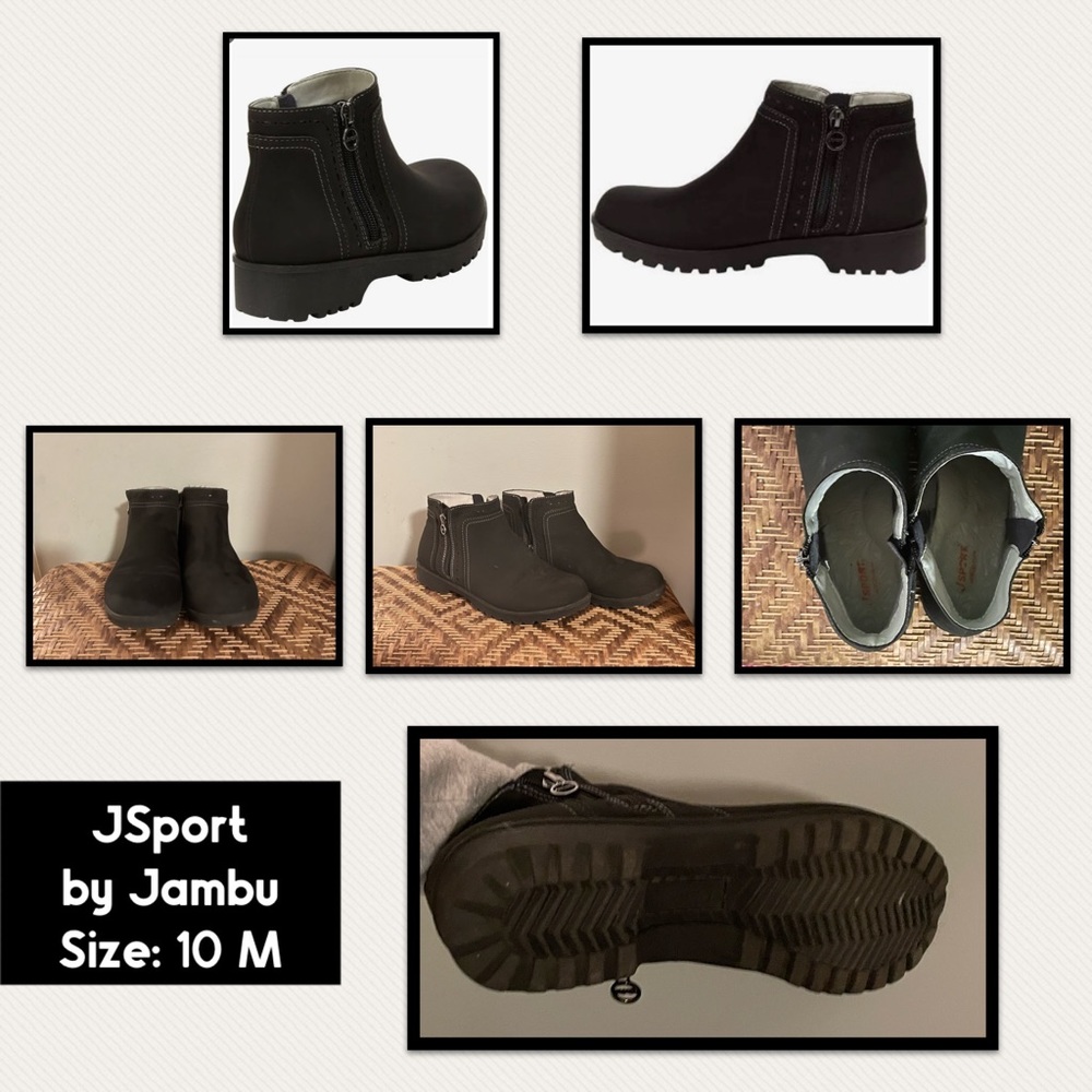 J-Sport by Jambu Black ankle Boots- Pre-Owned